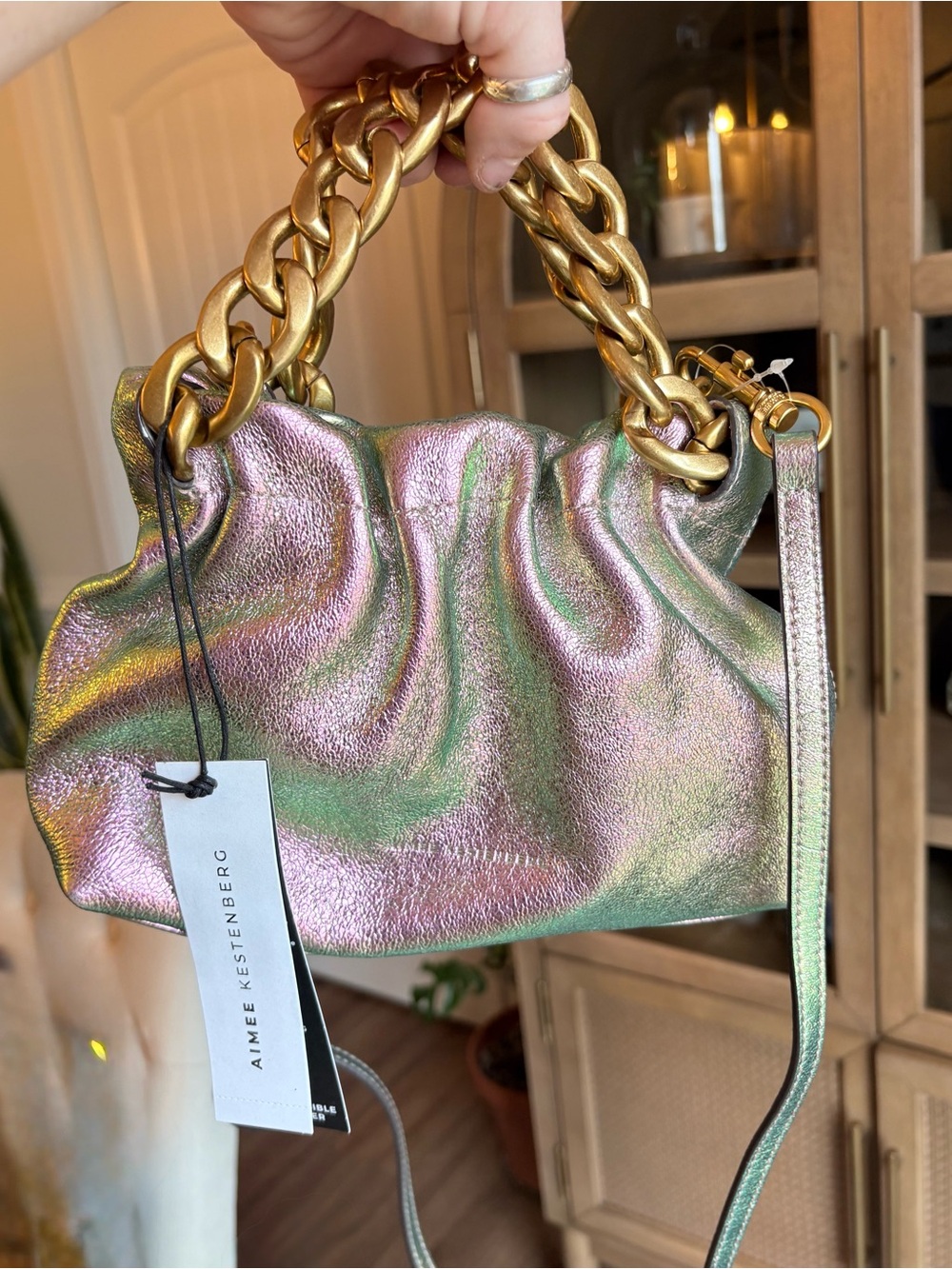 Aimee Kestenberg Iridescent Leather Mini Bag – New with Tags